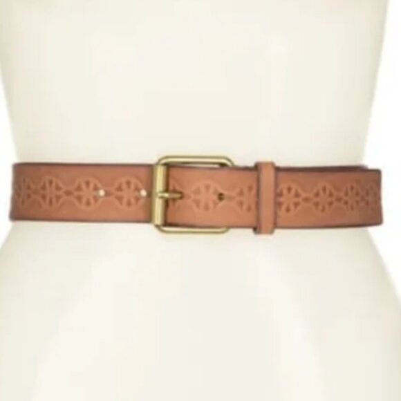 FRYE- Embellished Tooled Leather Belt - S main image 6